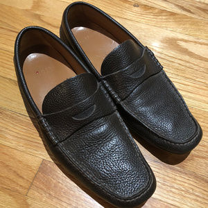Hugo Boss DARK BROWN Loafers Leather Shoes -US 8.5